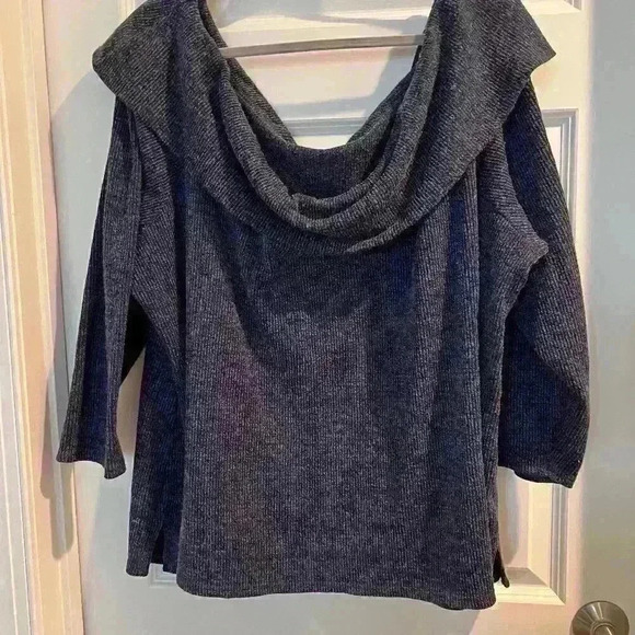 Lane Bryant - Off shoulder eggplant sweater - Picture 2 of 3